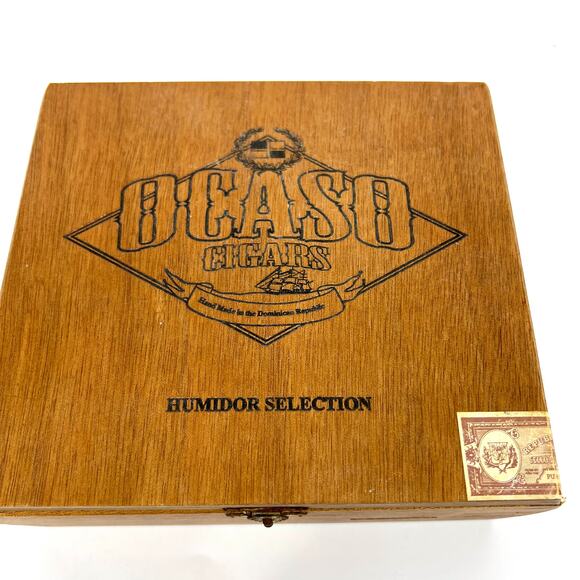 Vintage OCASO Carved Wood Cigar Box - Picture 1 of 8